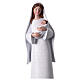 Nativité blanche détails fourrure résine peinte 2 pcs 28 cm s2