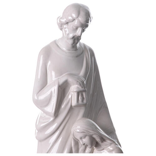 White porcelain Nativity, 40 cm, Joseph with lantern 4