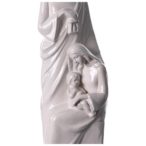 Natividad porcelana blanca 40 cm José con linterna 2