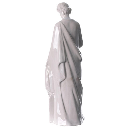 Natività porcellana bianca 40 cm Giuseppe con lanterna 6