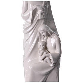 Święta Rodzina ze sceny narodzin Jezusa, porcelana biała, 40 cm, Józef z latarenką
