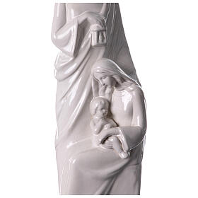 White porcelain Holy Family nativity set 40 cm Joseph with lantern