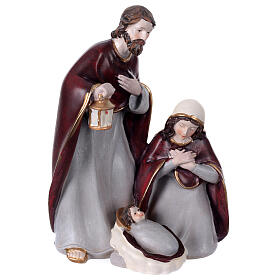 Nativity Holy Family set in colored resin 20 cm 20x12x5 cm