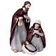 Nativity Holy Family set in colored resin 20 cm 20x12x5 cm s1