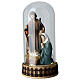 Glass dome with Nativity, 7 in, resin s1