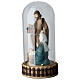 Glass dome with Nativity, 7 in, resin s2