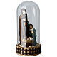 Glass dome with Nativity, 7 in, resin s3