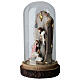 Glass dome with resin Nativity, 7 in s2