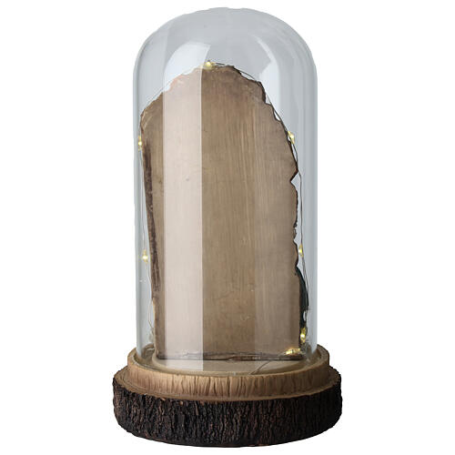 Św. Rodzina z żywicy pod kloszem ze szkła, 20 cm 4