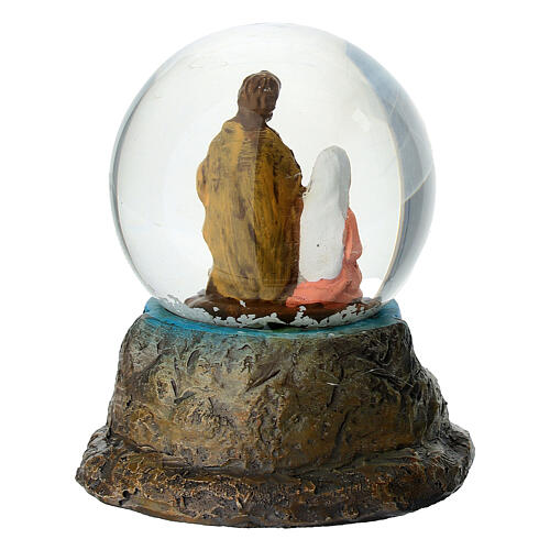 Snow globe with resin Nativity, 2.5x2 in 4