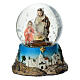 Palla di neve Natività 6x5 cm resina s2