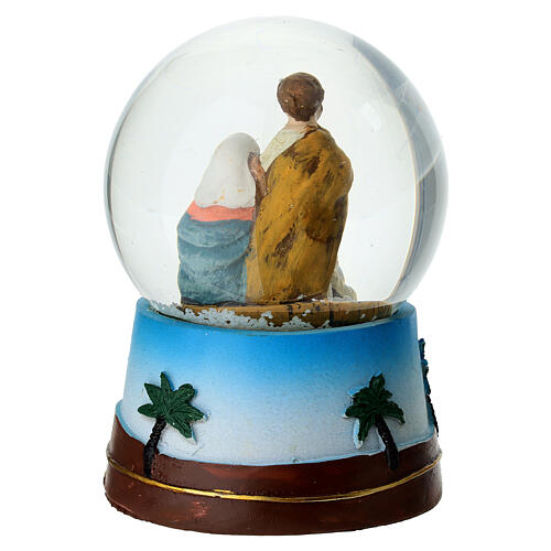 Snow globe Nativity Holy Family 9x6 cm in resin 4