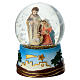 Snow globe Nativity Holy Family 9x6 cm in resin s2