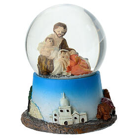 Nativity Holy Family snow globe 9x7 cm resin