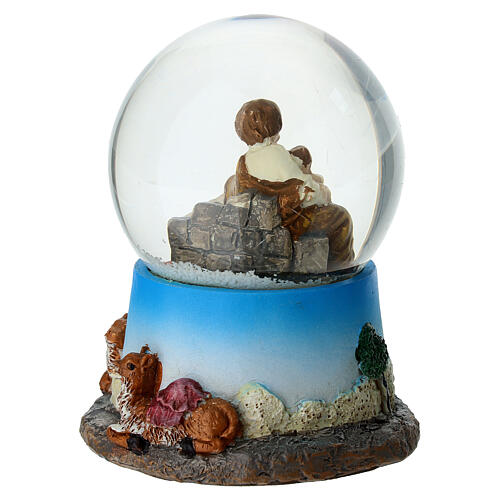 Nativity Holy Family snow globe 9x7 cm resin 5