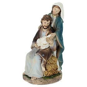 Composizione Santa Famiglia 13 cm resina