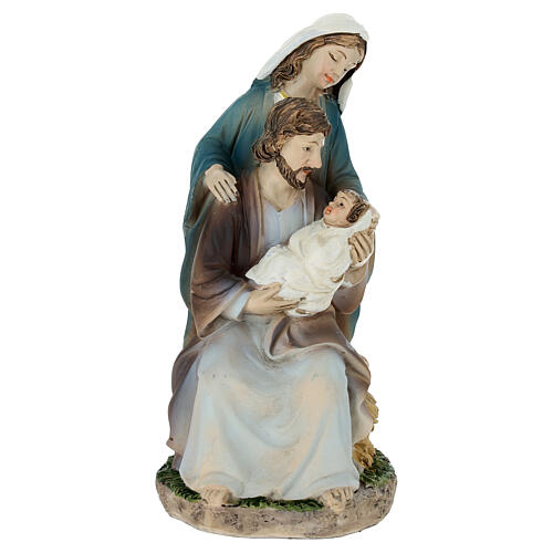 Composizione Santa Famiglia 13 cm resina 1