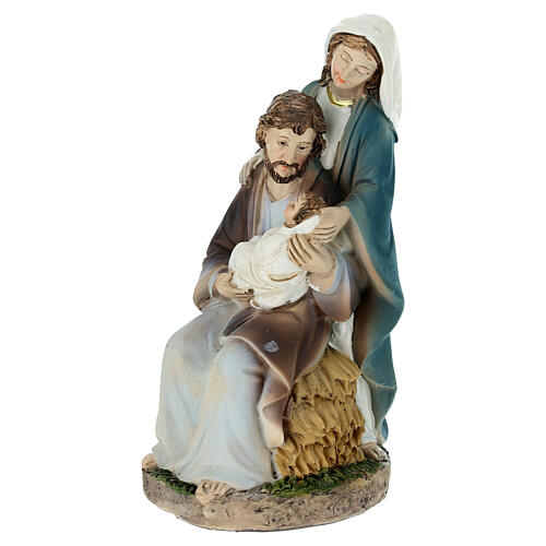 Composizione Santa Famiglia 13 cm resina 2
