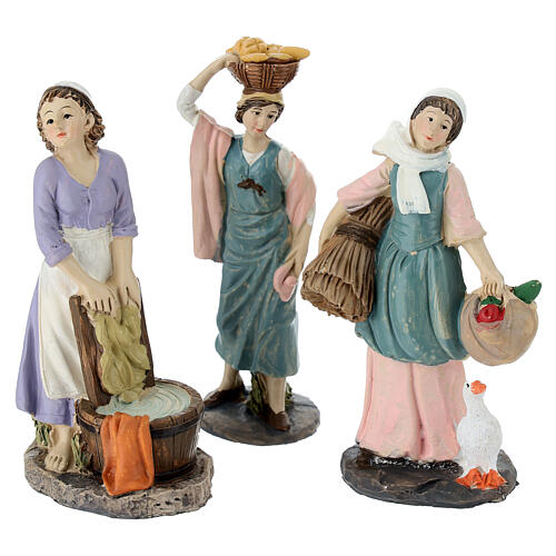 Set mit 10 Krippenfiguren – 10 cm, Resin 2