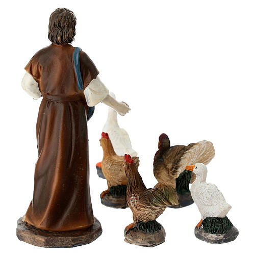 Set of shepherd with animals for Nativity Scene 4