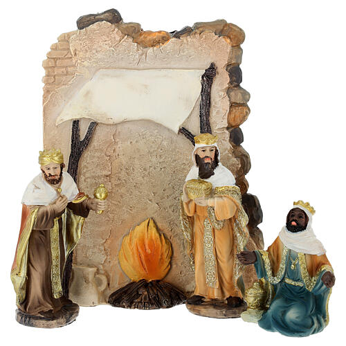 Set for Nativity Scene of resin stables and characters 3