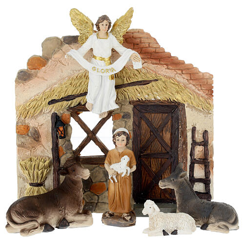 Set for Nativity Scene of resin stables and characters 4