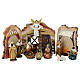 Set for Nativity Scene of resin stables and characters s1