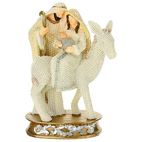 Resin Nativity Scene with woven pattern, 20 cm