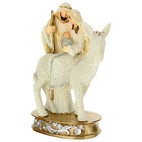 Resin Nativity Scene with woven pattern, 20 cm