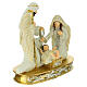 Heilige Familie aus Resin, Flechtoptik, mit goldfarbenem Sockel s2