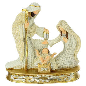 Holy Family with woven pattern, resin