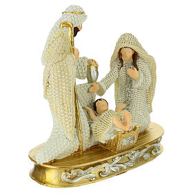 Holy Family with woven pattern, resin