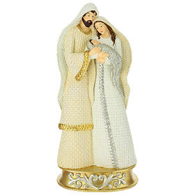 Nativity with woven pattern, 35 cm, resin