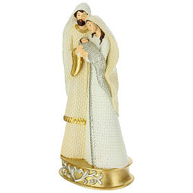 Nativity with woven pattern, 35 cm, resin