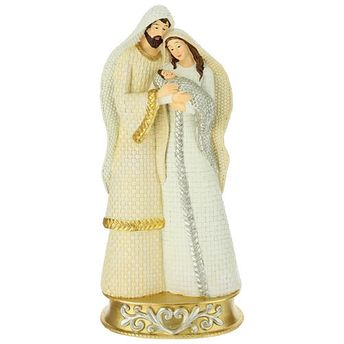 Nativity with woven pattern, 35 cm, resin 1