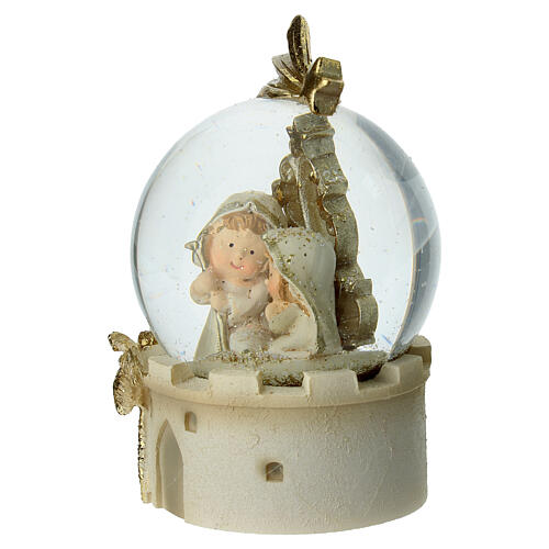 Snow globe with Holy Family, 4 in 3