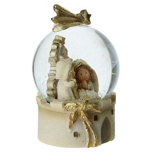 Boule à neige Sainte Famille 10 cm 4