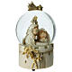 Music box with Nativity, snow globe of 7x3.5 in s4