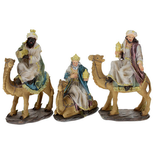 Complete nativity scene 25cm resin set 3