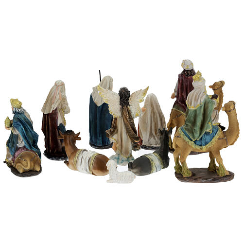 Complete nativity scene 25cm resin set 6