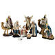 Complete nativity scene 25cm resin set s1