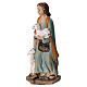 Statuetta pastore in pascolo con pecorelle presepe 8 cm resina s3