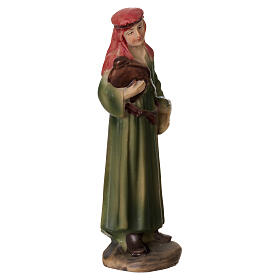 Statua contadino con borraccia presepe 8 cm resina