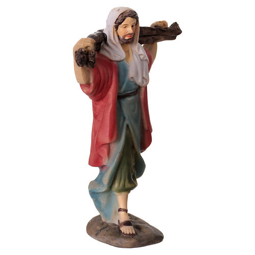 Pasterz z konarem drzewa - figurka do szopki 8 cm 3