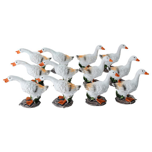 Gęś z trawą, szopka 10-12 cm 2