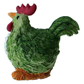 Pollo in plastica presepe 10-12 cm