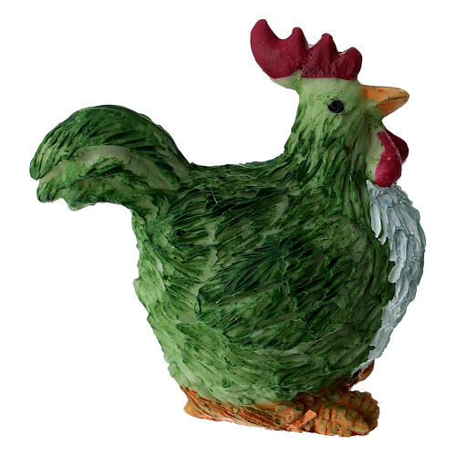 Pollo in plastica presepe 10-12 cm 6