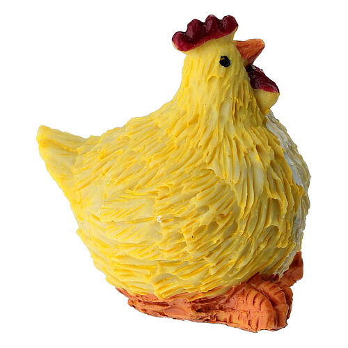 Pollo in plastica presepe 10-12 cm 7