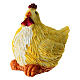 Pollo in plastica presepe 10-12 cm s5