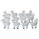 Agnellino bianco in plastica presepe 10-12 cm s2
